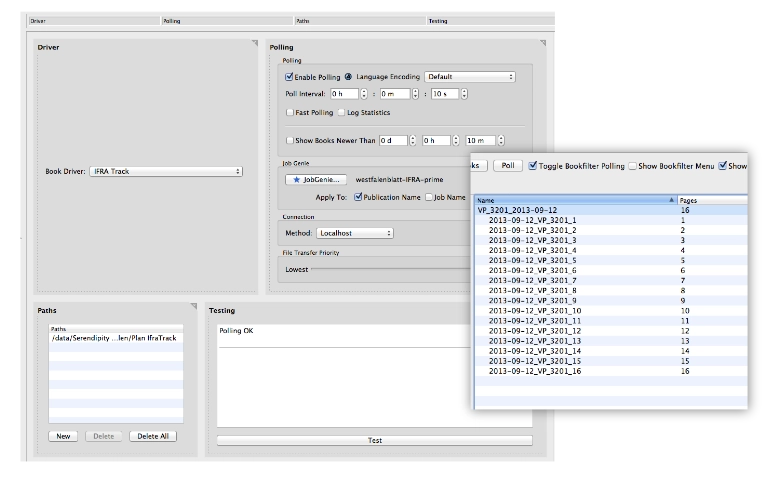 Bookfilter & BookMonitor Interface